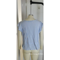 Wholesale Summer Women's Blue Striped Tops